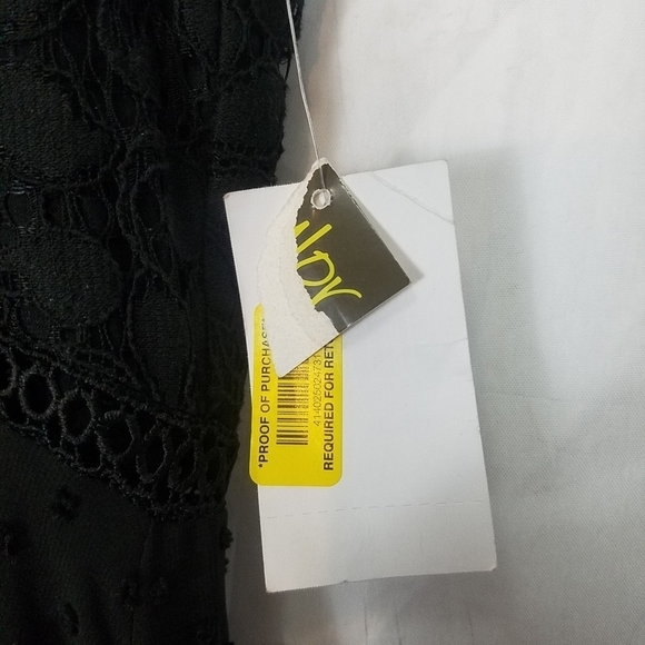 Taylor black lace overlay handkerchief hemline midi dress - Picture 9 of 12